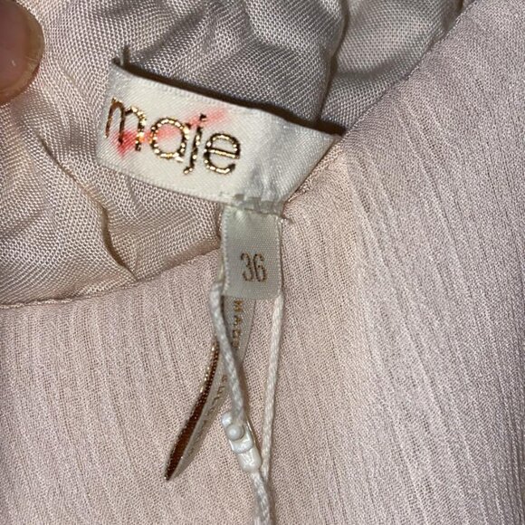 Maje One-shoulder ruffled georgette midi dress - Picture 3 of 8